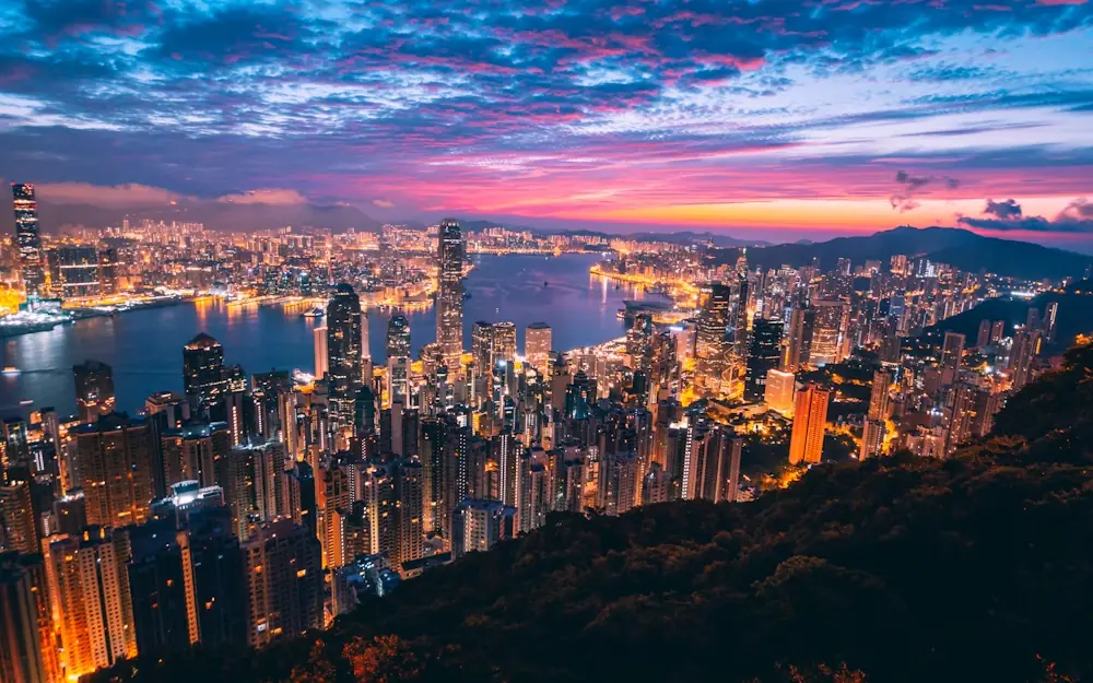 Hong Kong skyline and harbor